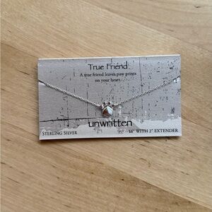 Unwritten Silver Paw Print Necklace